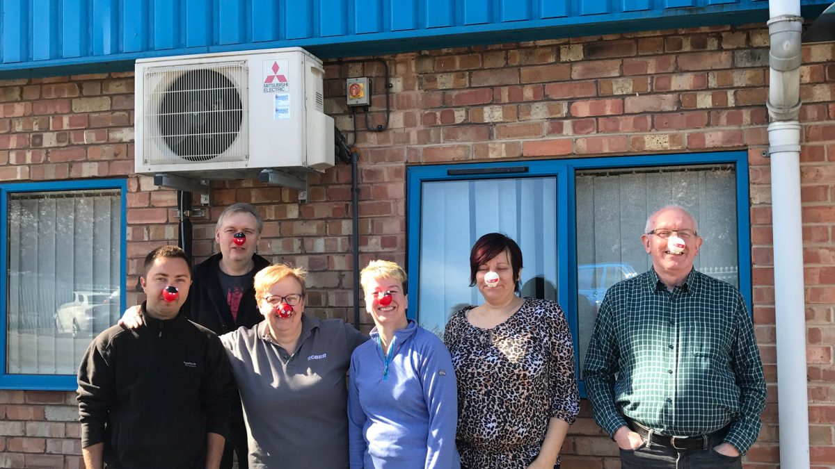 Team Rober wearing their red noses